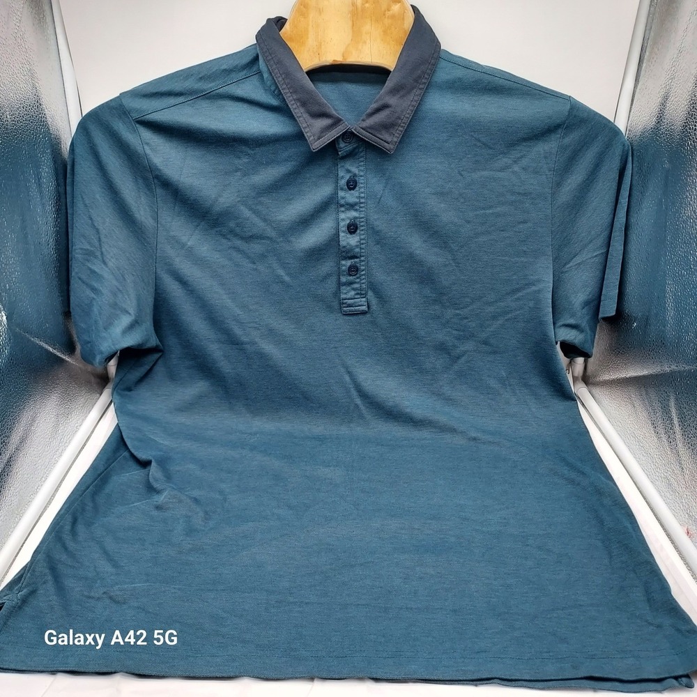 Travis Mathew Polo Shirt Mens XL Short Sleeve Golf Casual Blue